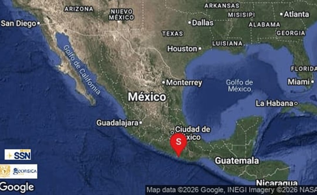 Sismo con epicentro en Santiago Pinotepa, Oaxaca. Foto: Especial.