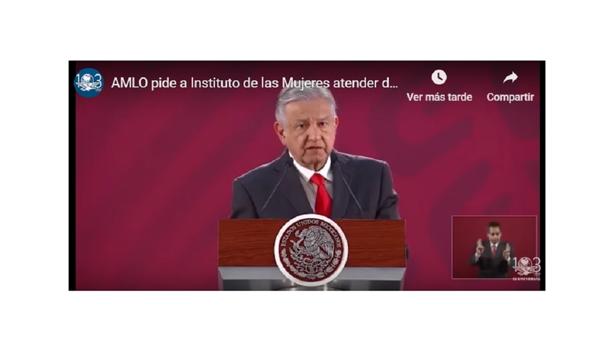 AMLO pide a Instituto de las Mujeres atender denuncias del movimiento #MeToo