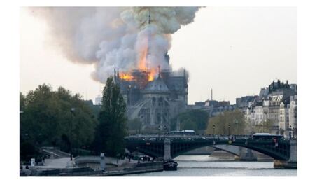 Incendio en la catedral de Notre Dame de París