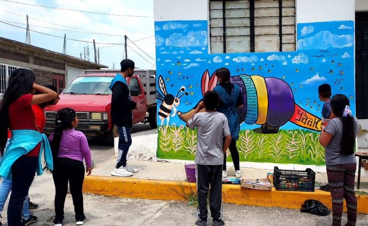 Con Festival de Murales en Ñuú Kava, en la Mixteca de Oaxaca, conmemoran Día Internacional de la Lengua Materna