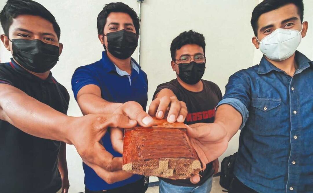 Estudiantes del Istmo de Oaxaca usan fibra de coco para crear aspas de torres eólicas. Foto: Roselia Chaca