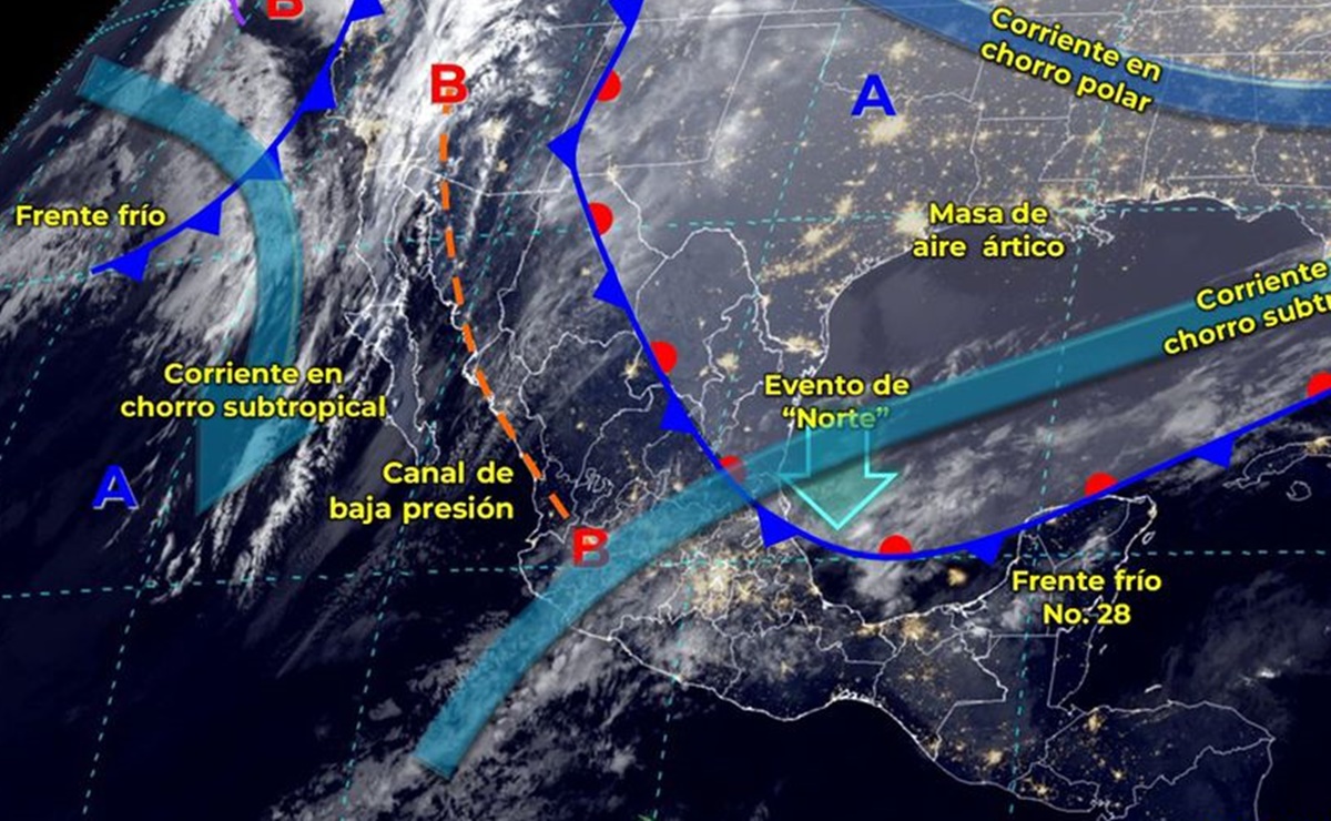 Frente frío número 28 provocará ambiente frío, lluvias y evento de norte en Oaxaca. Foto: Especial