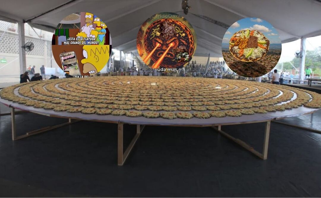 La tlayuda más grande del mundo desata memes. Fotos: Especiales y redes sociales