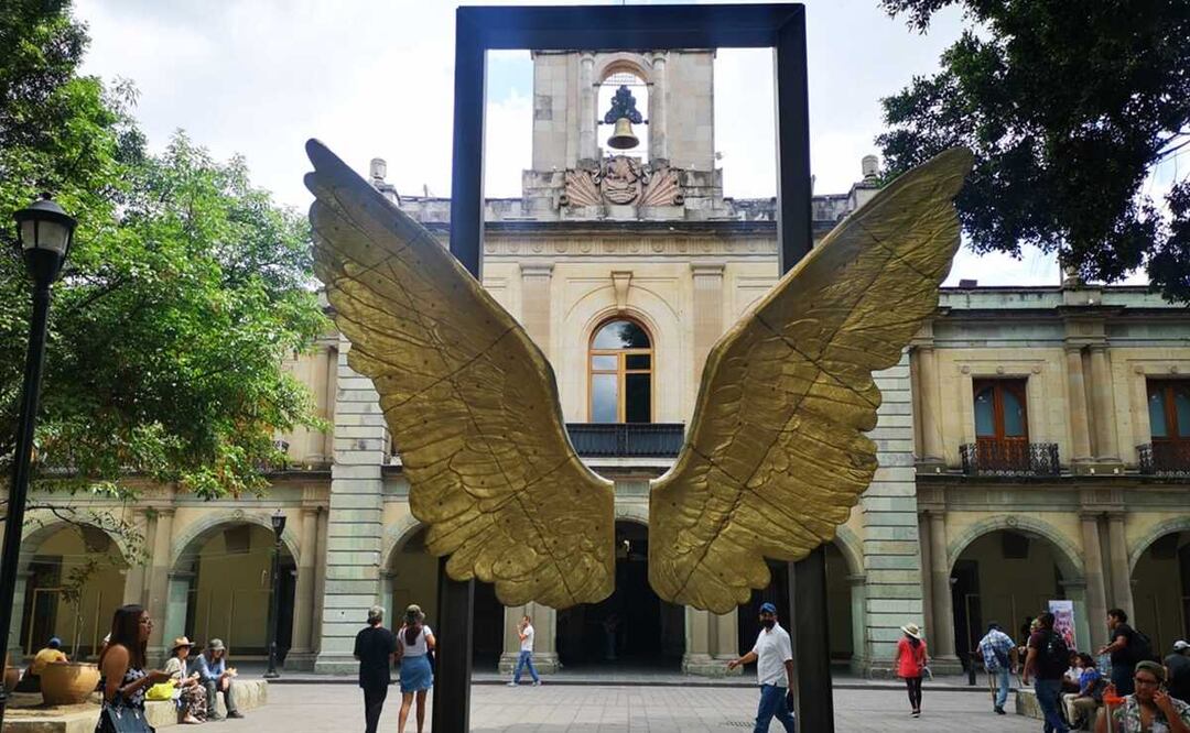 Alas de México: escultura que recorre el mundo llega a la ciudad de Oaxaca. Foto: Arlen Pimentel