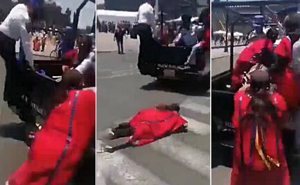 Patrulla de CDMX arrastra por el asfalto a mujer triqui de Oaxaca durante operativo