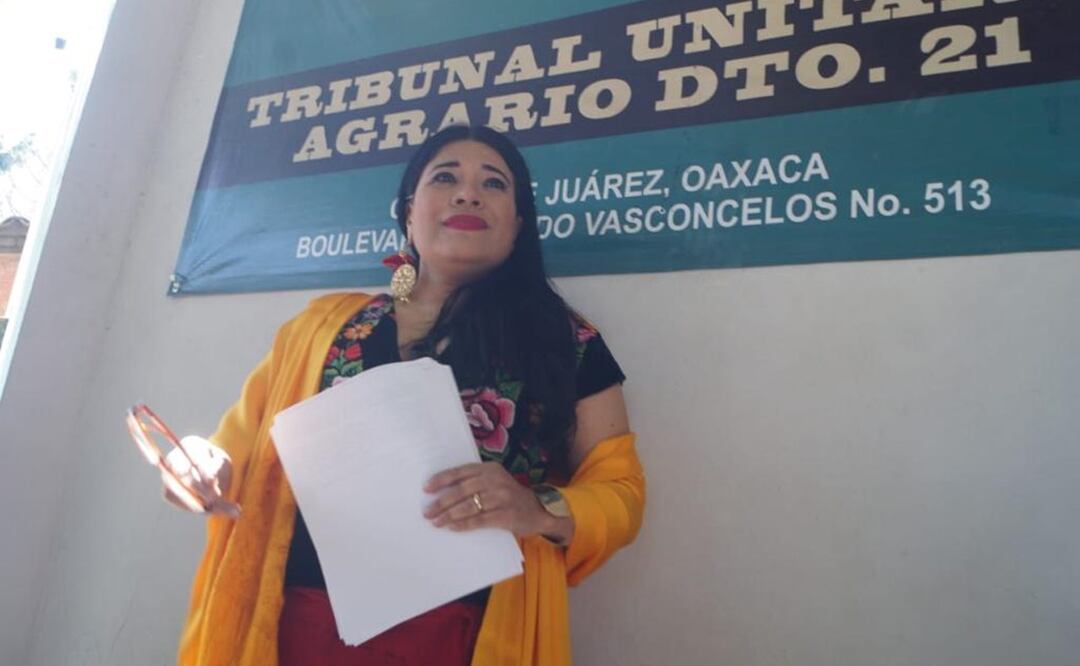 Geo Meneses denuncia intento de despojo y acoso del comisariado de San Felipe del Agua, Oaxaca. Foto: Edwin Hernández