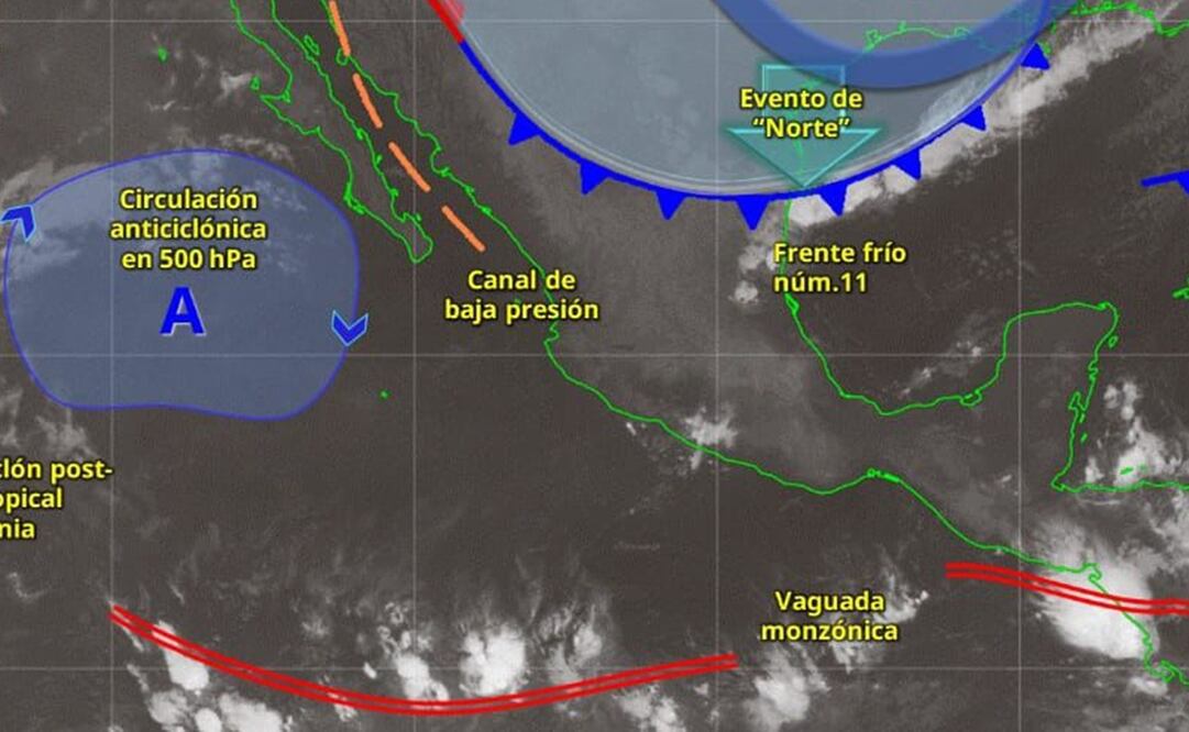 Frente frío 11 pegará a Oaxaca. Imagen: Especial