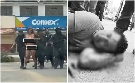 Detienen a hombre y mujer en San Pablo Etla, Oaxaca, por presunto robo; a él lo golpean y a ella la desnudan