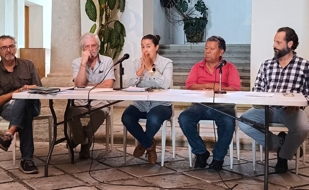 Observatorio Ciudadano de Oaxaca expone diversas irregularidades de la obra de la presa Mujer Solteca. Foto: Juan Carlos Zavala
