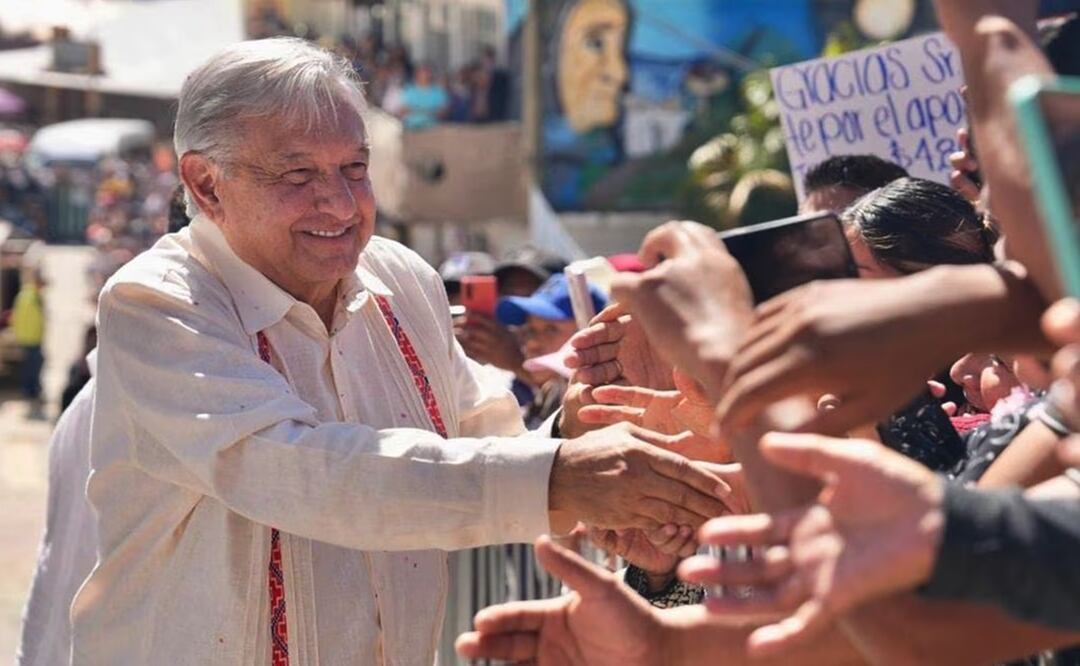 AMLO visita Huautla, cuna de la sacerdotisa María Sabina, durante segundo día en Oaxaca. Foto: Especial