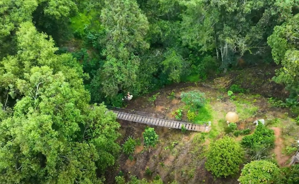 Tirolesa en San Mateo Rio Hondo. Foto: Sectur Oaxaca.