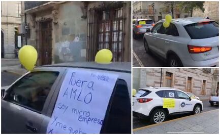 Con caravana de autos, integrantes de FRENA en Oaxaca exigen renuncia de AMLO