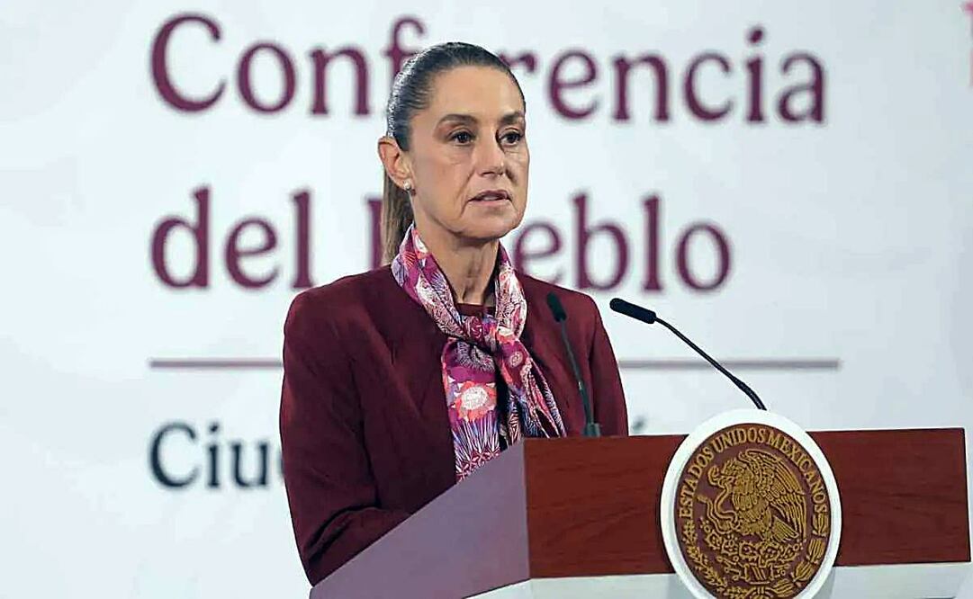 Claudia Sheinbaum, presidenta de México, durante la mañanera del 16 de octubre del 2025. Foto: Gabriel Pano / EL UNIVERSAL