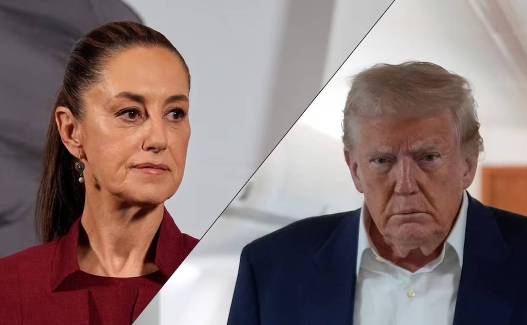 La presidenta de México, Claudia Sheinbaum y su homólogo de Estados Unidos, Donald Trump. Foto: AP