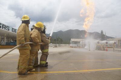 Realizan simulacro en empresa distribuidora de gas para atender emergencias en Oaxaca  