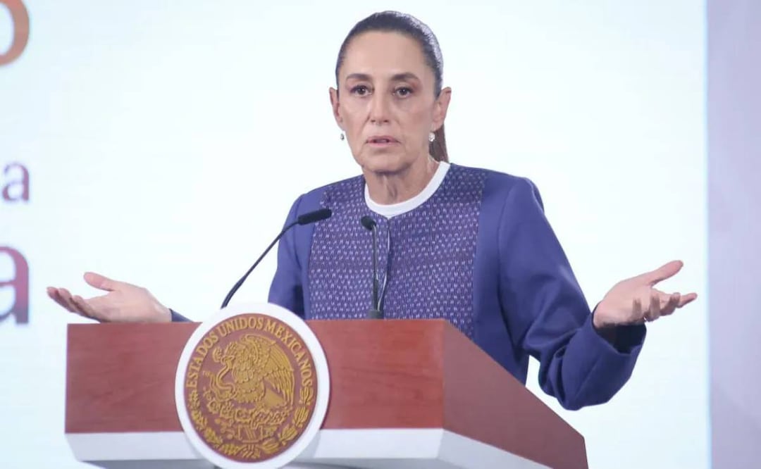 Presidenta Claudia Sheinbaum durante su conferencia de prensa desde Palacio Nacional este martes 24 de marzo (24/03/2026). Foto: Luis Camacho / EL UNIVERSAL