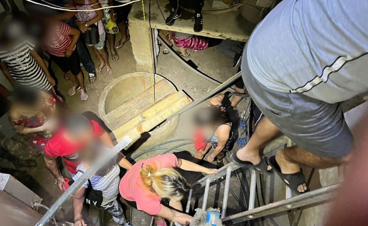 Encuentra INM a 70 migrantes escondidos en pozo de agua de un hotel de la ciudad de Oaxaca. Fotos: Especiales