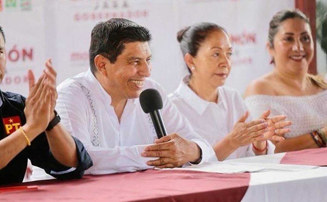 El candidato también habló sobre la derrota que sufrió la autonombrada “Cuarta Transformación” con el freno de la reforma eléctrica. Foto: Twitter Salomón Jara Cruz