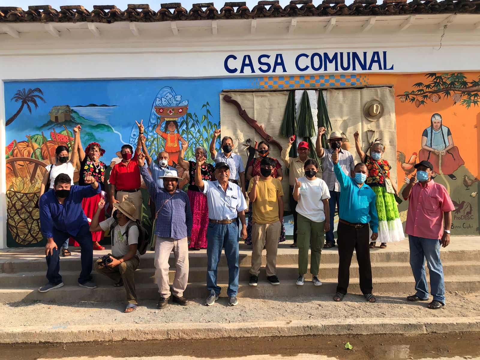 Con mural conmemoran 57 años de lucha comunal en Unión Hidalgo, comunidad zapoteca de Oaxaca
