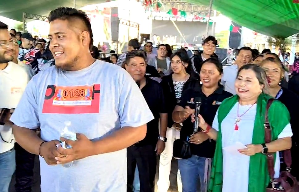 Ganador de la Carrera de Panzones en Etla. Foto: Captura de video