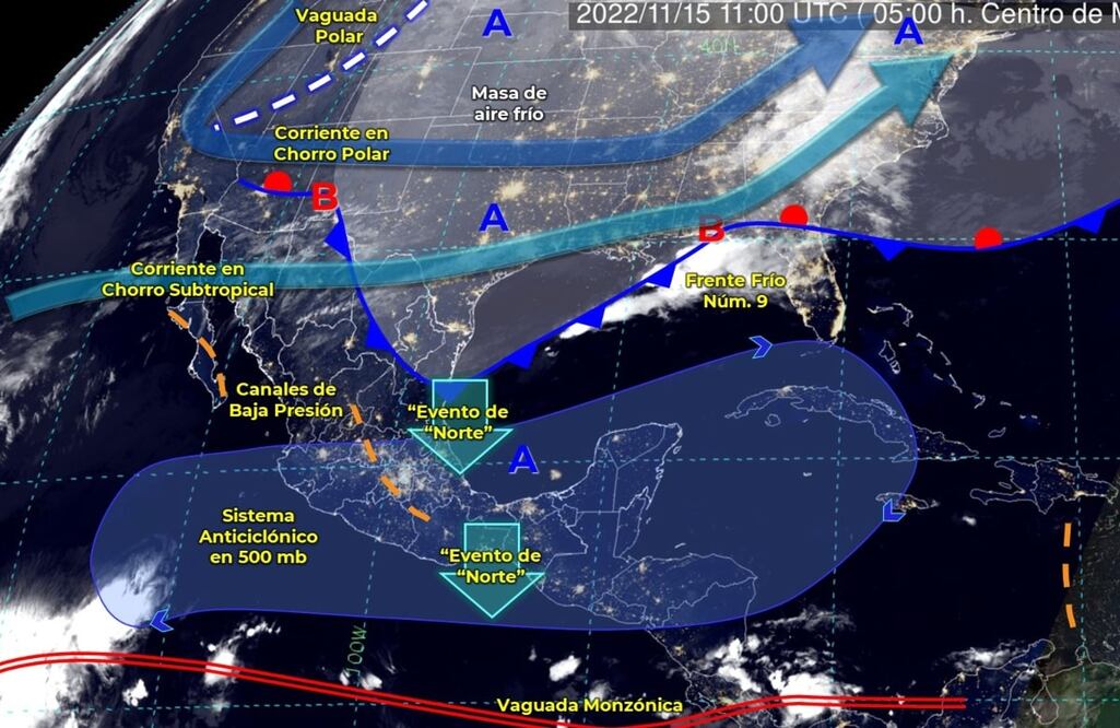 ¡Saca la chamarra! Frente Frío número 9 afectará a Oaxaca, Veracruz y Chiapas. Foto: Especial