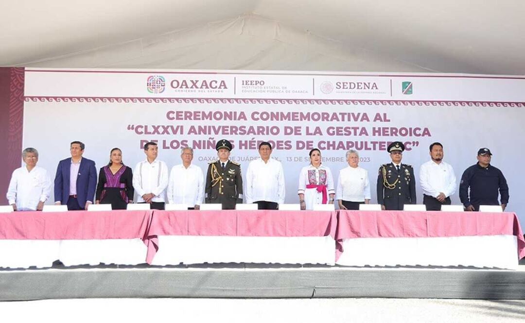 Conmemora gobierno de Oaxaca 176 aniversario de la gesta heroica de los Niños Héroes de Chapultepec. Foto: Gobierno del Estado de Oaxaca