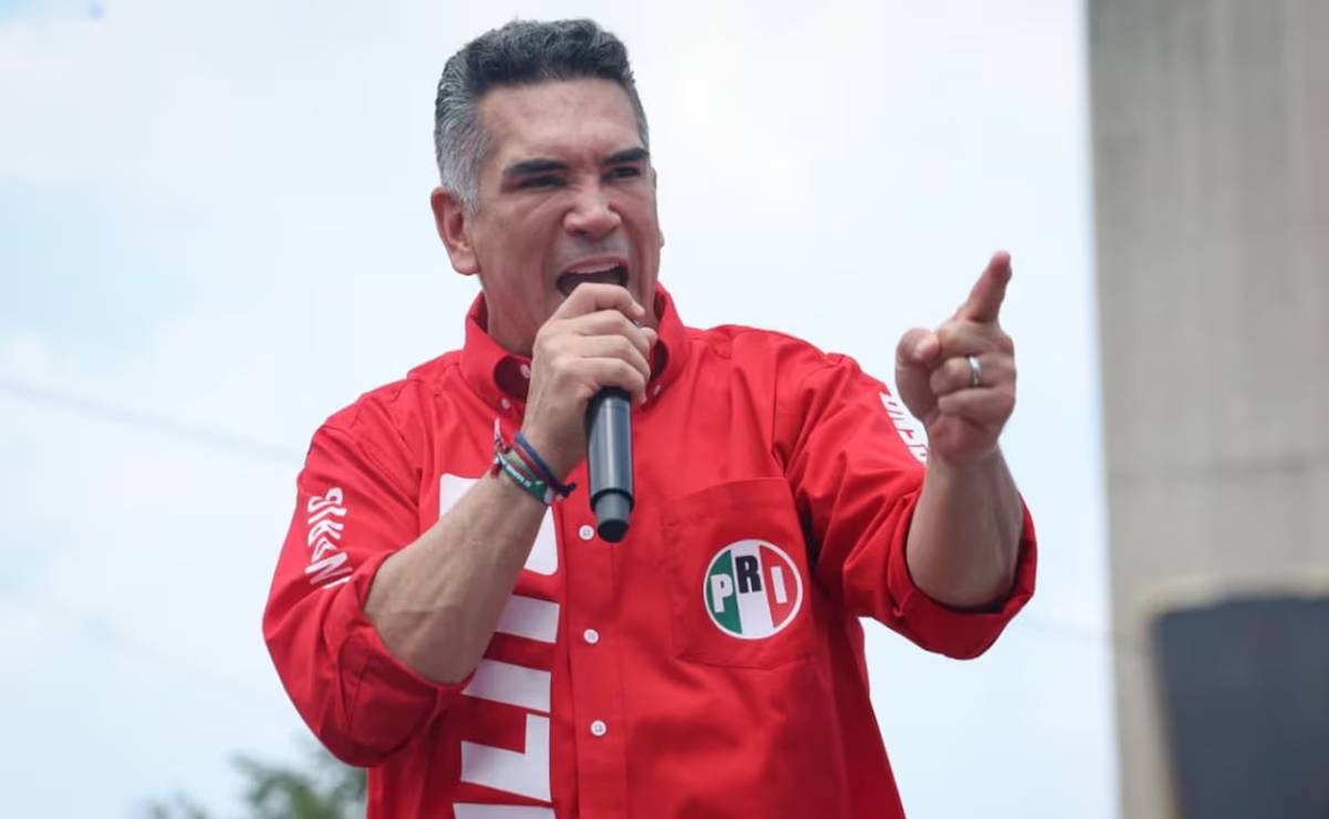 Marcha del Partido Revolucionario Institucional (PRI) por Paseo de la Reforma encabezada por Alejandro Moreno, presidente de dicho partido. Foto: Luis Camacho / EL UNIVERSAL