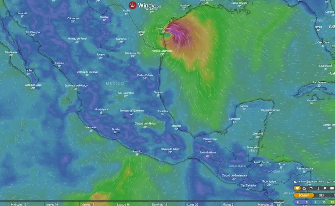 Foto: Tomada de Windy