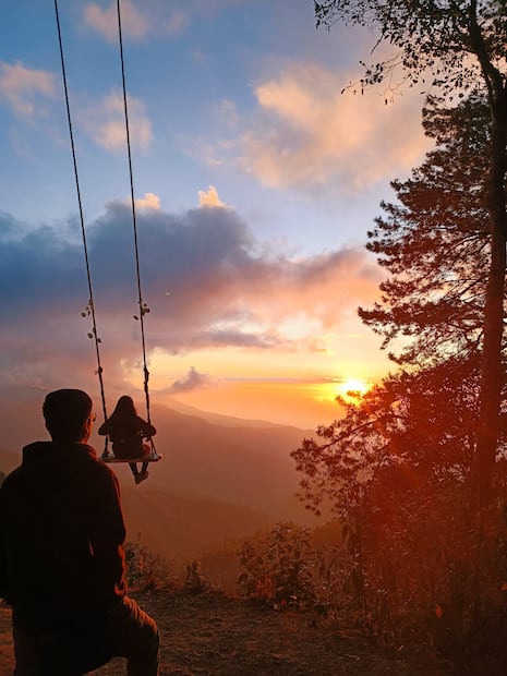 Columpio al abismo en El Bosque Encantado de Oaxaca. Foto: Fb@El bosque encantado