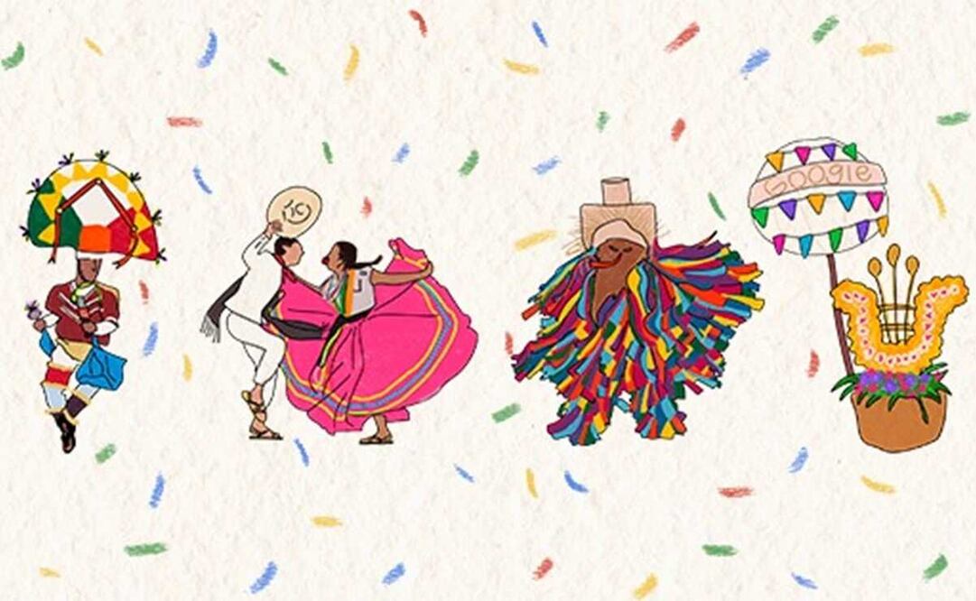 Se une Google México a la celebración de Oaxaca y su Guelaguetza con imagen de portada en Facebook. Foto: Google