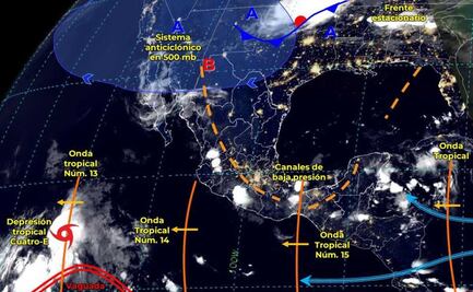Onda tropical 15 llega a Oaxaca con lluvias moderadas a fuertes y actividad eléctrica