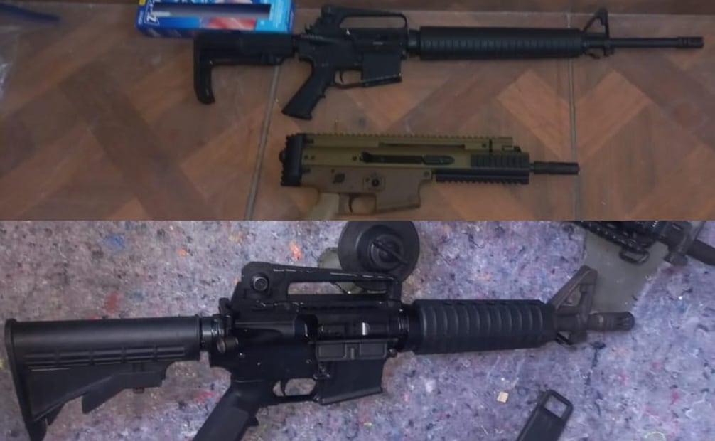 Armas aseguradas en Juchitán. Foto: Fiscalía de Oaxaca
