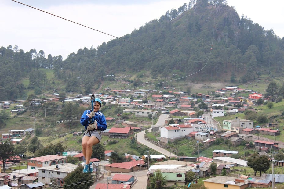 Tirolesa en Cuajimoloyas. Foto: FB@Ecoturismo Cuajimoloyas Yaa- cuetzi.