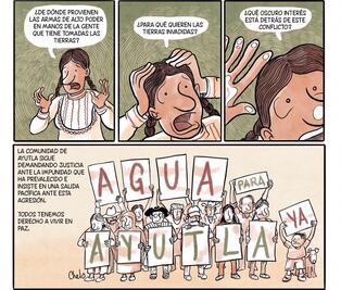 Oaxaqueño plasma en cómic los mil días sin agua de Ayutla Mixe