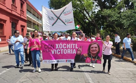 Al grito de “¡Xóchitl, no estás sola”, muestran en Oaxaca apoyo a coordinadora del Frente Amplio