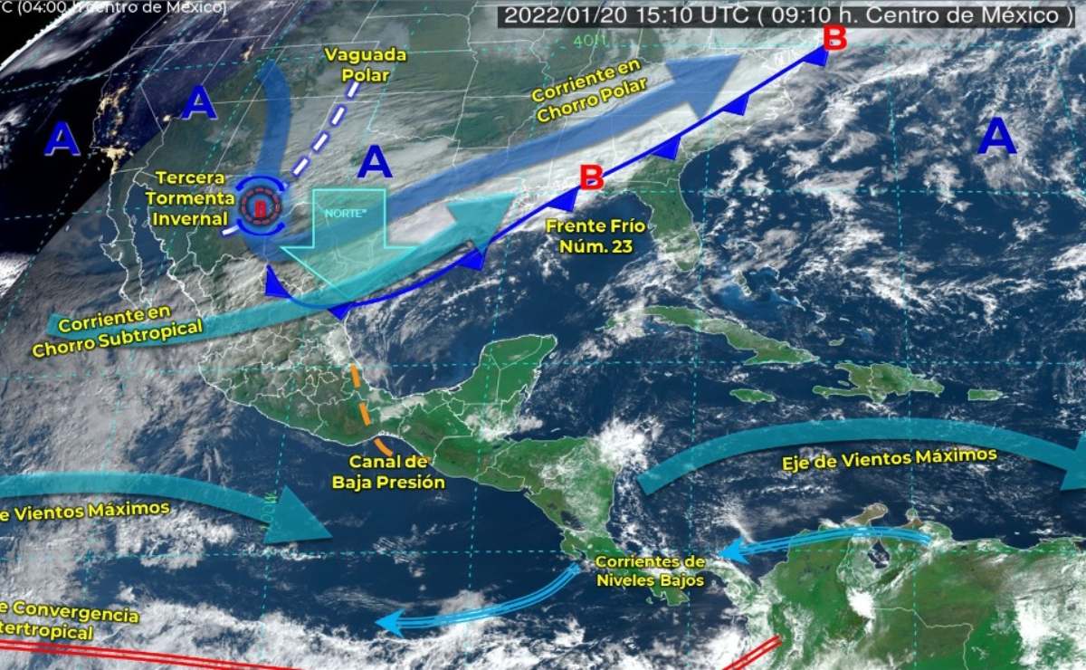Causará Frente Frío 23 lluvias y nieblas densas en Papaloapan, Cañada e Istmo de Oaxaca