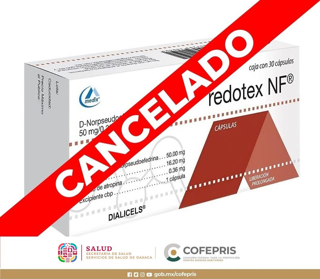 Salud de Oaxaca informa que los registros sanitarios de Redotex fueron revocados
