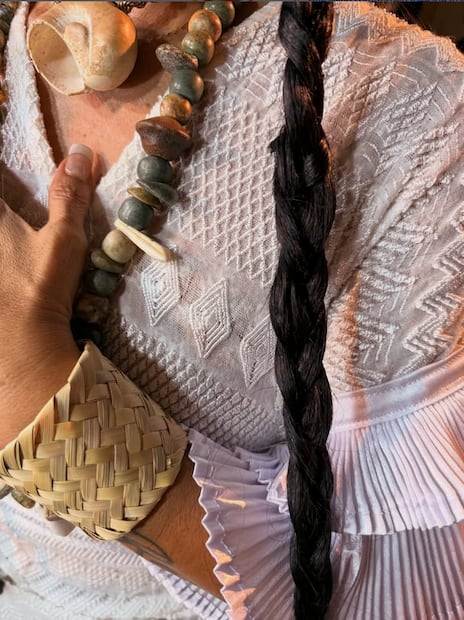 Look de Lila Downs durante su presentación para la apertura del Mundial 2026. Foto: IG@Lila Downs