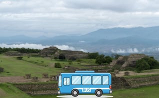 ¿Cómo visitar la zona arqueológica de Monte Albán en transporte público desde la ciudad de Oaxaca?