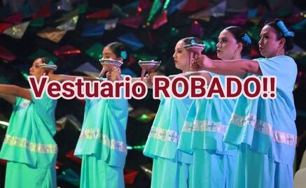 Roban vestuario a bailarinas del Bani Stui Gulal tras su actuación en evento de la Guelaguetza