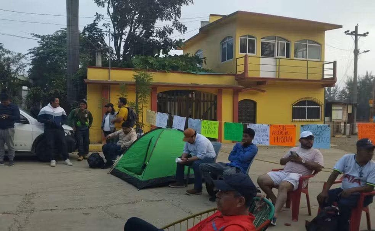 Protesta de trabajadores del Ferrocarril del Istmo. Foto: Especial