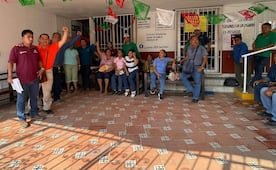 Cumple cinco días el paro de trabajadores de la Ceabien en el Istmo de Tehuantepec
