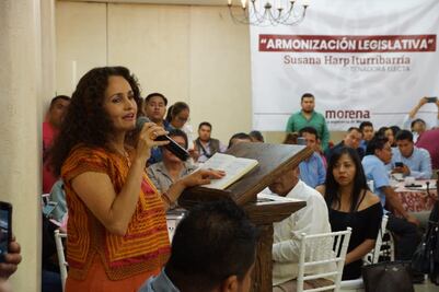 Convoca Susana Harp a trabajar en equipo con AMLO por Oaxaca