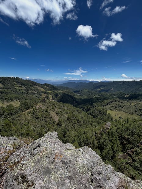 Vista de la imponente Sierra de Juárez en el mirador Piedra Larga, en la comunidad de Benito Juárez, Oaxaca. Foto: FB@Lenin Pineda
