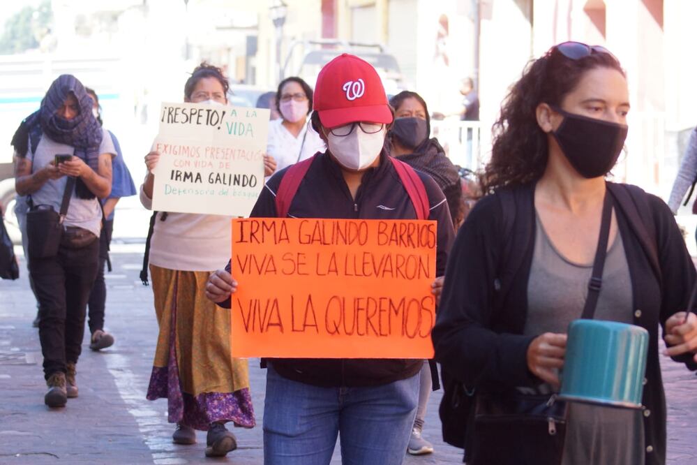 Colectivos feministas exigen la presentación con vida de Irma Galindo, defensora de la tierra en Oaxaca