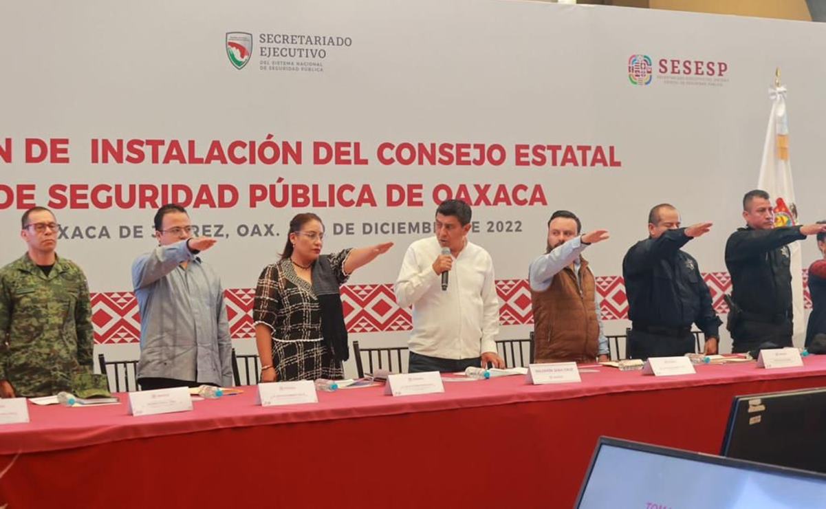 Encabeza Salomón Jara instalación del Consejo Estatal de Seguridad Pública de Oaxaca. Fotos: Especiales