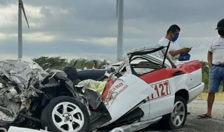 Choque en La Ventosa deja tres personas lesionadas y dos fallecidas