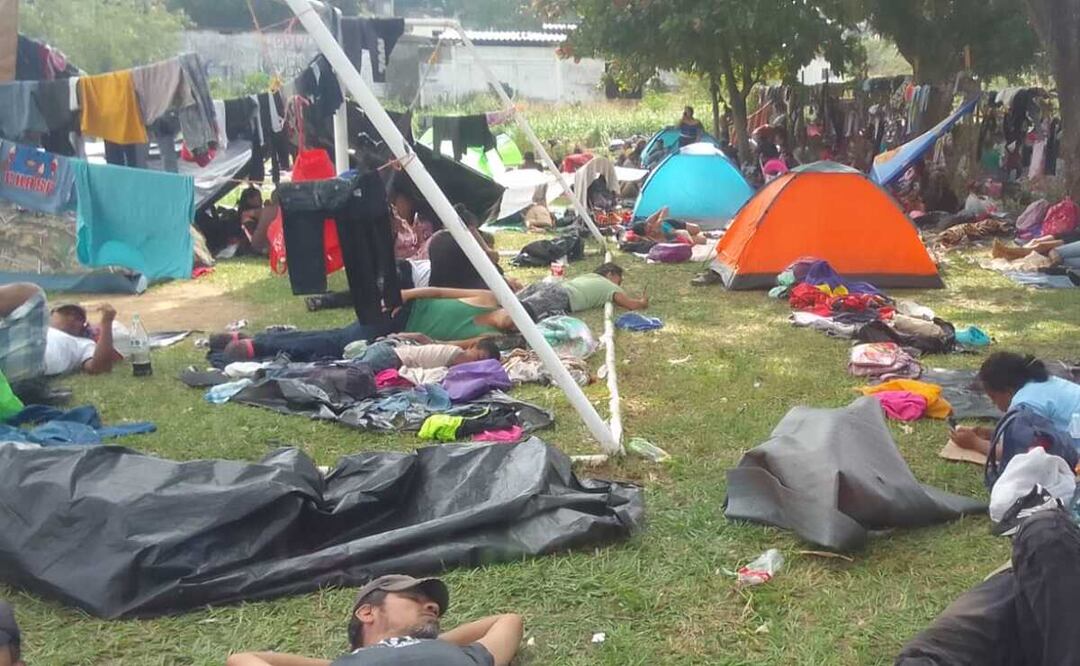 Desde Oaxaca, pide caravana de migrantes visas humanitarias y seguridad para continuar viaje a EU. Foto: Especial