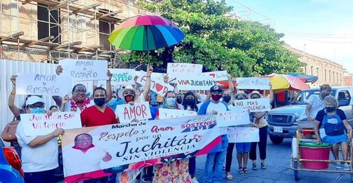 Ciudadanos piden proceso electoral pacifico en Juchitán con caminata