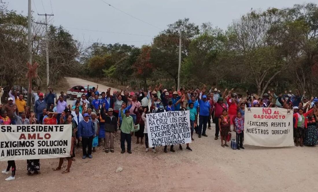 Se suman 10 comunidades indígenas a protestas que frenan obras del Tren Transístmico en Oaxaca. Foto: Especial